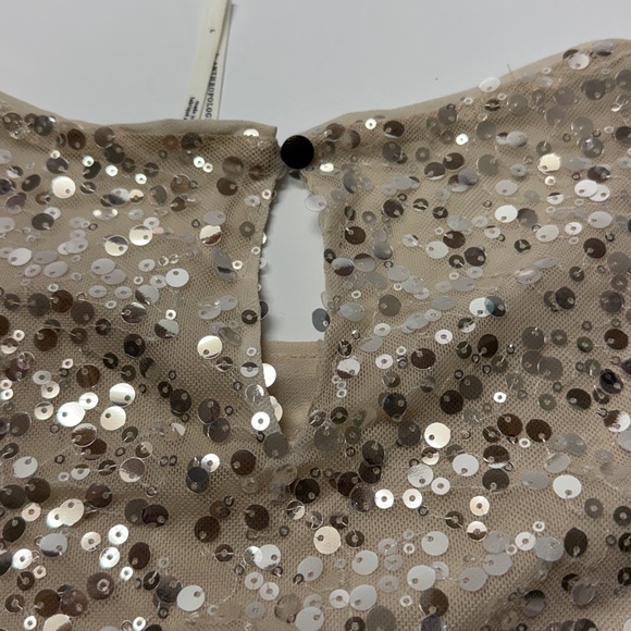 Anthropologie woman’s Sequin Beige Blouse - Picture 7 of 9